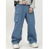 imageVerdusa Boys Loose Cargo Pants Elastic Waist Workout Trousers with PocketsBlue