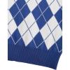 imageVerdusa Boys V Neck Argyle Print Knitted Vintage Sweater Vest Casual Sleeveless PulloversBlue