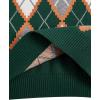 imageVerdusa Boys V Neck Argyle Print Knitted Vintage Sweater Vest Casual Sleeveless PulloversGreen
