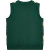 imageVerdusa Boys V Neck Argyle Print Knitted Vintage Sweater Vest Casual Sleeveless PulloversGreen