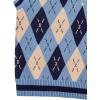imageVerdusa Boys V Neck Argyle Print Knitted Vintage Sweater Vest Casual Sleeveless PulloversLight Blue