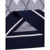 imageVerdusa Boys V Neck Argyle Print Knitted Vintage Sweater Vest Casual Sleeveless PulloversLight Grey