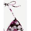 imageVerdusa Womens Floral Print Halter Bikini Top String Triangle Bra Swimsuit TopsBlack Floral Multi
