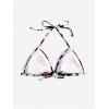 imageVerdusa Womens Floral Print Halter Bikini Top String Triangle Bra Swimsuit TopsBlack Floral Multi