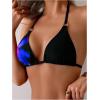 imageVerdusa Womens Floral Print Halter Bikini Top String Triangle Bra Swimsuit TopsBlack and Purple