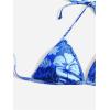 imageVerdusa Womens Floral Print Halter Bikini Top String Triangle Bra Swimsuit TopsBlue Multi