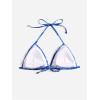 imageVerdusa Womens Floral Print Halter Bikini Top String Triangle Bra Swimsuit TopsBlue Multi
