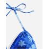 imageVerdusa Womens Floral Print Halter Bikini Top String Triangle Bra Swimsuit TopsBlue Multi