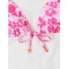imageVerdusa Womens Floral Print Halter Bikini Top String Triangle Bra Swimsuit TopsPink