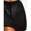 imageVerdusa Womens Tie Front High Waist Crochet Short Beach Skirt Swimsuit Cover UpBlack