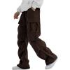 imageVerdusa Boys Casual Cargo Pants Elastic Waist Workout Sweatpants JoggersChocolate Brown