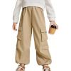 imageVerdusa Boys Casual Elastic Waist Cargo Pants with Side PocketsKhaki