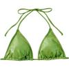 imageVerdusa Womens Triangle Bikini Top Self Tie PU Leather Halter Swim TopGreen