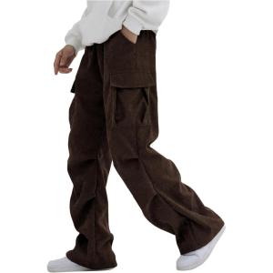 imageVerdusa Boys Casual Cargo Pants Elastic Waist Workout Sweatpants JoggersChocolate Brown
