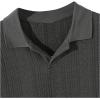 imageVerdusa Boys Casual Shirt Tops Short Sleeve Collar Textured Tee ShirtsGrey