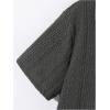 imageVerdusa Boys Casual Shirt Tops Short Sleeve Collar Textured Tee ShirtsGrey