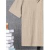 imageVerdusa Boys Casual Shirt Tops Short Sleeve Collar Textured Tee ShirtsKhaki