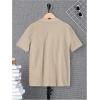 imageVerdusa Boys Casual Shirt Tops Short Sleeve Collar Textured Tee ShirtsKhaki
