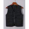 imageVerdusa Boys Flap Pocket Zipper Up Sleeveless Casual Cargo Vest Jacket OuterwearBlack