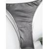 imageVerdusa Womens 2 Piece Bathing Suit Metallic Swimwear Halter String Triangle Bikini SetsDark Grey