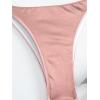 imageVerdusa Womens 2 Piece Bathing Suit Metallic Swimwear Halter String Triangle Bikini SetsPink