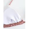 imageVerdusa Womens 2 Piece Bathing Suit Metallic Swimwear Halter String Triangle Bikini SetsPink