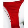 imageVerdusa Womens 2 Piece Bathing Suit Metallic Swimwear Halter String Triangle Bikini SetsRed
