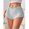 imageVerdusa Womens 3pack Ribbed Boy Shorts Underwear Bow Frill Trim PantiesKhaki Green