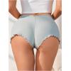 imageVerdusa Womens 3pack Ribbed Boy Shorts Underwear Bow Frill Trim PantiesKhaki Green