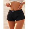 imageVerdusa Womens 3pack Ribbed Boy Shorts Underwear Bow Frill Trim PantiesMulticolor