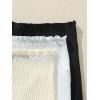 imageVerdusa Womens 3pack Ribbed Boy Shorts Underwear Bow Frill Trim PantiesWhie Beige Black