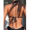 imageVerdusa Womens Mesh Tie Backless Halter Triangle Bikini Top Swimsuit TopsBlack