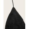 imageVerdusa Womens Tie Front Deep V Neck Sleeveless Split Crop Halter TopMesh Black