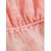 imageVerdusa Womens Tie Front Deep V Neck Sleeveless Split Crop Halter TopMesh Coral Pink