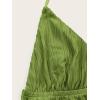 imageVerdusa Womens Tie Front Deep V Neck Sleeveless Split Crop Halter TopOlive Green
