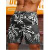 imageVerdusa Mens Drawstring Waist Swimwear Beach Shorts Swim Trunks with PocketsBlack and White