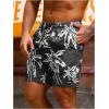 imageVerdusa Mens Drawstring Waist Swimwear Beach Shorts Swim Trunks with PocketsBlack and White