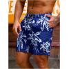 imageVerdusa Mens Drawstring Waist Swimwear Beach Shorts Swim Trunks with PocketsBlue White