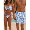 imageVerdusa Mens Drawstring Waist Swimwear Beach Shorts Swim Trunks with PocketsBlue and White