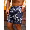 imageVerdusa Mens Drawstring Waist Swimwear Beach Shorts Swim Trunks with PocketsDark Blue