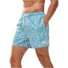 imageVerdusa Mens Drawstring Waist Swimwear Beach Shorts Swim Trunks with PocketsFloral Blue
