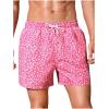 imageVerdusa Mens Drawstring Waist Swimwear Beach Shorts Swim Trunks with PocketsFloral Hot Pink