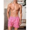 imageVerdusa Mens Drawstring Waist Swimwear Beach Shorts Swim Trunks with PocketsFloral Hot Pink