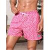 imageVerdusa Mens Drawstring Waist Swimwear Beach Shorts Swim Trunks with PocketsFloral Hot Pink