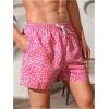 imageVerdusa Mens Drawstring Waist Swimwear Beach Shorts Swim Trunks with PocketsFloral Hot Pink