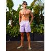 imageVerdusa Mens Drawstring Waist Swimwear Beach Shorts Swim Trunks with PocketsFloral Purple