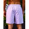 imageVerdusa Mens Drawstring Waist Swimwear Beach Shorts Swim Trunks with PocketsFloral Purple