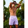 imageVerdusa Mens Drawstring Waist Swimwear Beach Shorts Swim Trunks with PocketsFloral Purple
