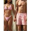 imageVerdusa Mens Drawstring Waist Swimwear Beach Shorts Swim Trunks with PocketsFloral Red