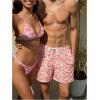 imageVerdusa Mens Drawstring Waist Swimwear Beach Shorts Swim Trunks with PocketsFloral Red